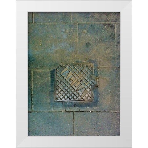 Agua White Modern Wood Framed Art Print by Grayscale