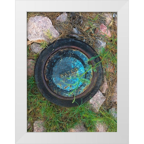 Water Cover V White Modern Wood Framed Art Print by Grayscale