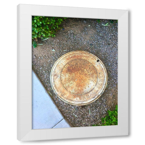Utility Cover VI White Modern Wood Framed Art Print by Grayscale