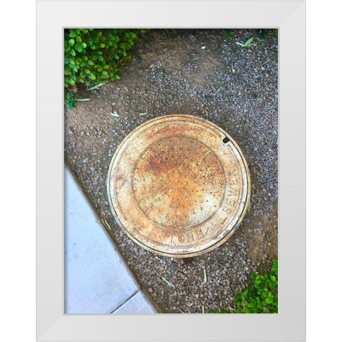Utility Cover VI White Modern Wood Framed Art Print by Grayscale