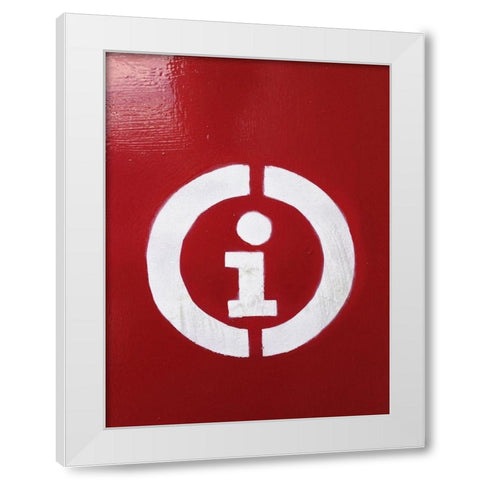 Information White Modern Wood Framed Art Print by Grayscale