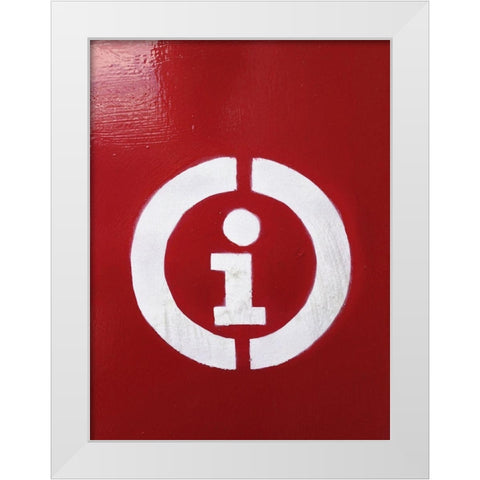 Information White Modern Wood Framed Art Print by Grayscale
