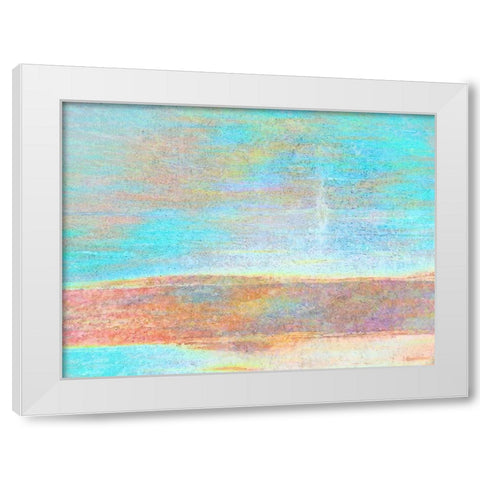 Landscape  White Modern Wood Framed Art Print by Popcorn