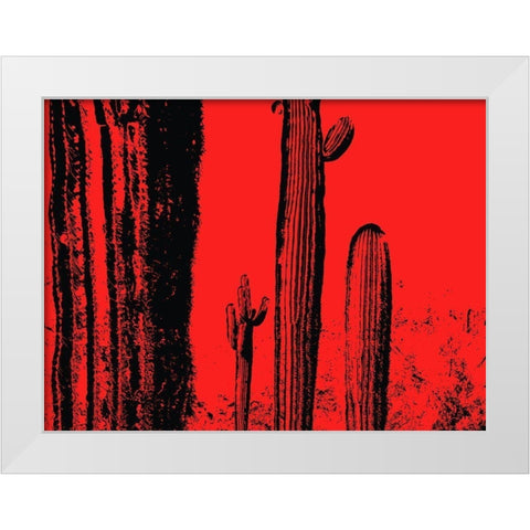 Desert Silhouette I White Modern Wood Framed Art Print by Popcorn