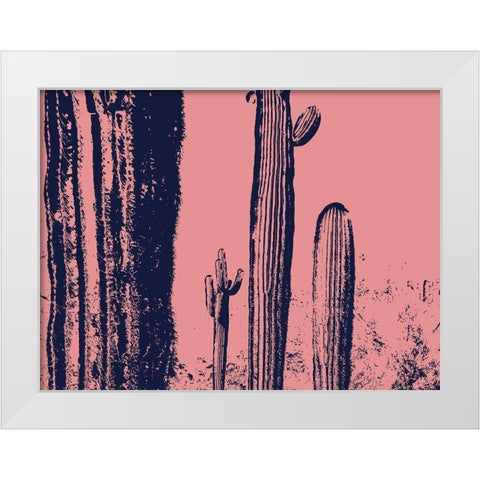 Desert Silhouette III White Modern Wood Framed Art Print by Popcorn