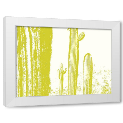 Desert Silhouette V White Modern Wood Framed Art Print by Popcorn