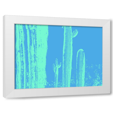 Desert Silhouette VII White Modern Wood Framed Art Print by Popcorn