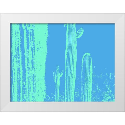 Desert Silhouette VII White Modern Wood Framed Art Print by Popcorn