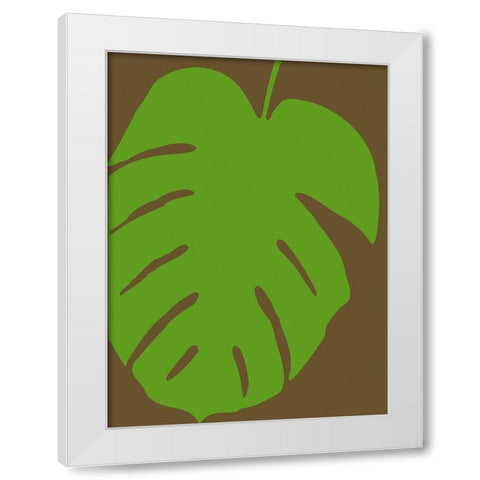 Monstera Stylized I White Modern Wood Framed Art Print by Tenoever, William