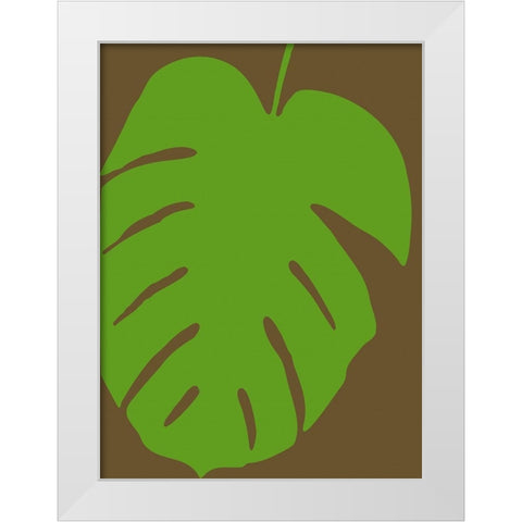 Monstera Stylized I White Modern Wood Framed Art Print by Tenoever, William