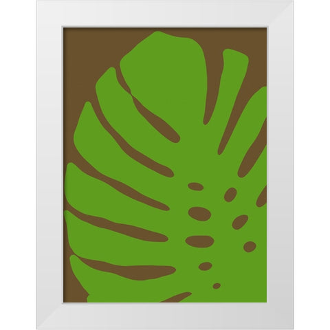 Monstera Stylized II White Modern Wood Framed Art Print by Tenoever, William