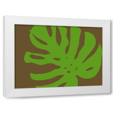 Monstera Stylized III White Modern Wood Framed Art Print by Tenoever, William