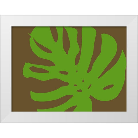 Monstera Stylized III White Modern Wood Framed Art Print by Tenoever, William