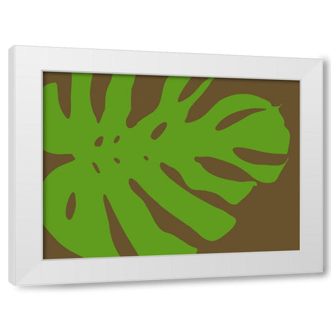 Monstera Stylized IV White Modern Wood Framed Art Print by Tenoever, William