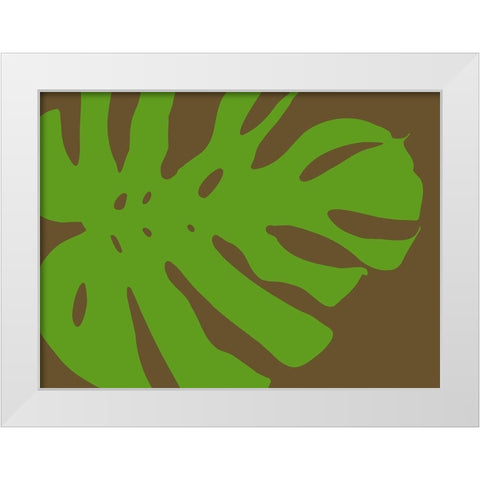 Monstera Stylized IV White Modern Wood Framed Art Print by Tenoever, William