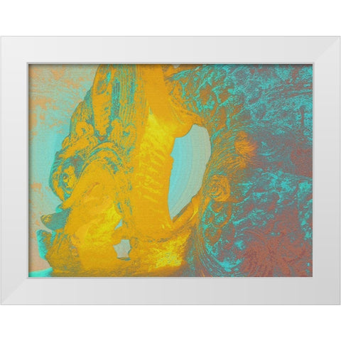 Dragon I White Modern Wood Framed Art Print by Tenoever, William