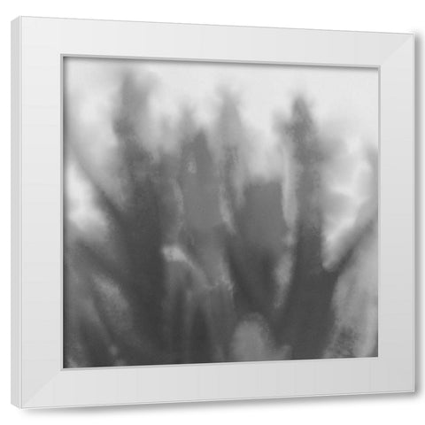 Grey Flora 3 White Modern Wood Framed Art Print by Tenoever, William