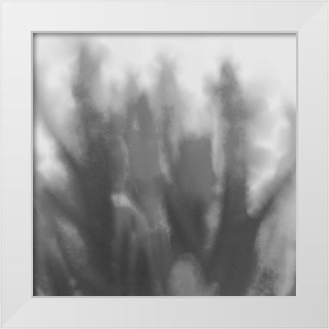 Grey Flora 3 White Modern Wood Framed Art Print by Tenoever, William