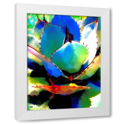 HexiFlora 1 White Modern Wood Framed Art Print by Tenoever, William