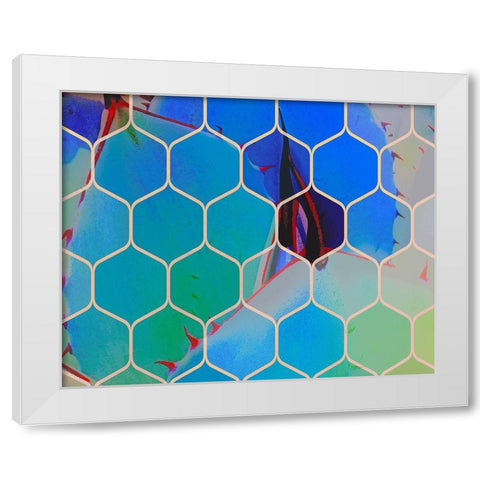 HexiFlora 2 White Modern Wood Framed Art Print by Tenoever, William
