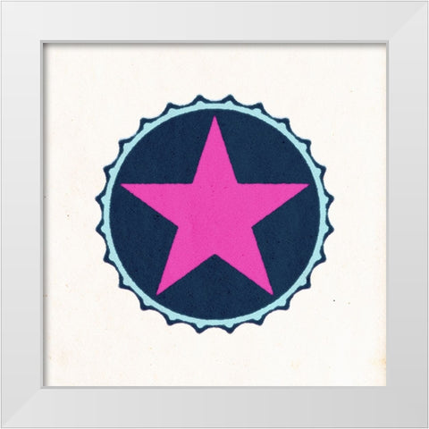 BottleCap:Star White Modern Wood Framed Art Print by Tenoever, William