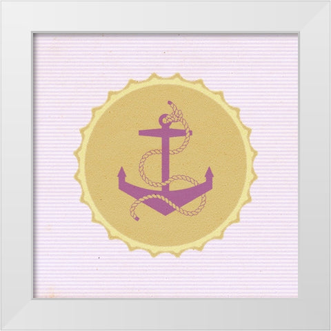 BottleCap:Anchor White Modern Wood Framed Art Print by Tenoever, William
