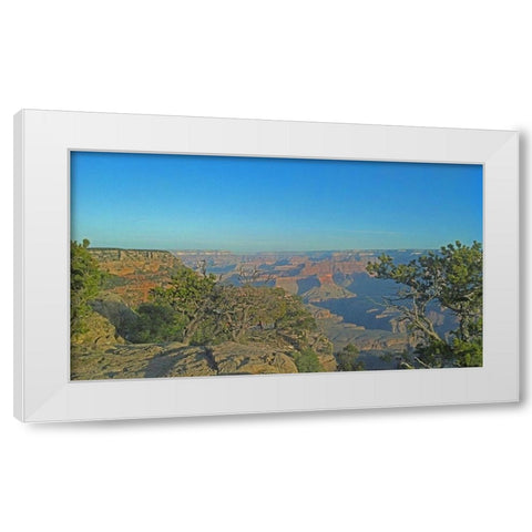 Grand Canyon 7: North Rim White Modern Wood Framed Art Print by Popcorn