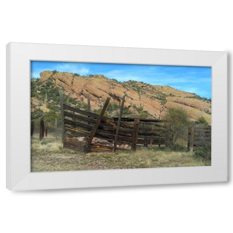 Hackberry Springs White Modern Wood Framed Art Print by Popcorn