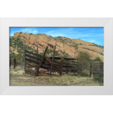 Hackberry Springs White Modern Wood Framed Art Print by Popcorn