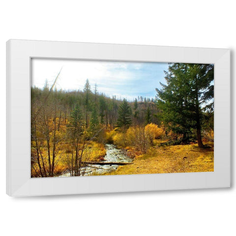 Greer in Fall 9 White Modern Wood Framed Art Print by Tenoever, William