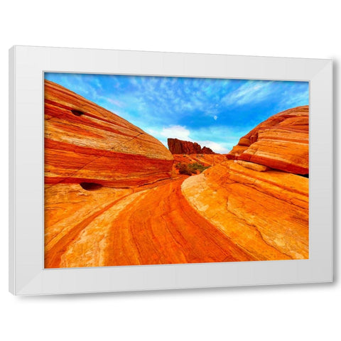 ValleyOfFire:Gibraltar White Modern Wood Framed Art Print by Tenoever, William