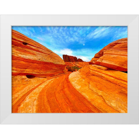ValleyOfFire:Gibraltar White Modern Wood Framed Art Print by Tenoever, William