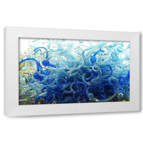 Chihuly III White Modern Wood Framed Art Print by Popcorn