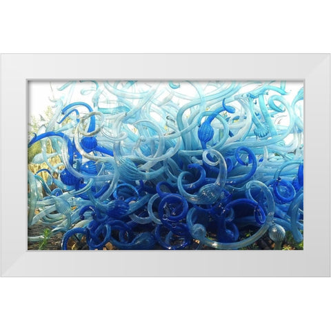 Chihuly III White Modern Wood Framed Art Print by Popcorn