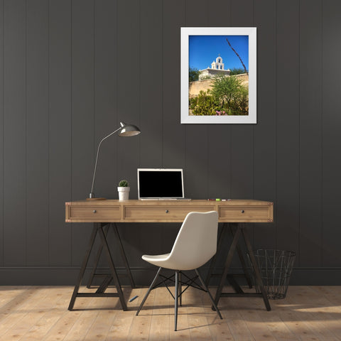 San Xavier Del Bac III White Modern Wood Framed Art Print by Popcorn