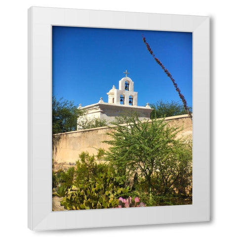 San Xavier Del Bac III White Modern Wood Framed Art Print by Popcorn