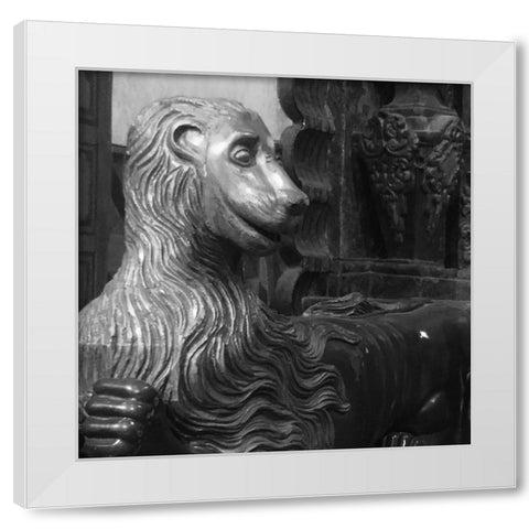 San Xavier Del Bac VII BandW White Modern Wood Framed Art Print by Popcorn