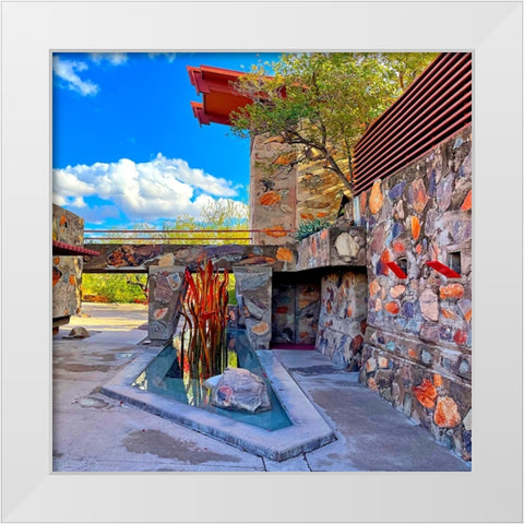 TaliesinWest/Chihuly1 White Modern Wood Framed Art Print by Tenoever, William