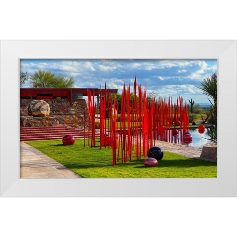 TaliesinWest/Chihuly3 White Modern Wood Framed Art Print by Tenoever, William