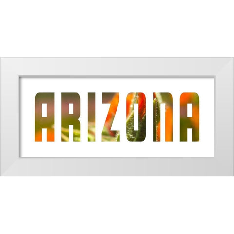 Arizona White Modern Wood Framed Art Print by Popcorn