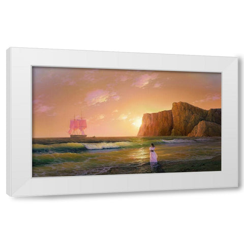 Assol White Modern Wood Framed Art Print by Beregovaya, Elena