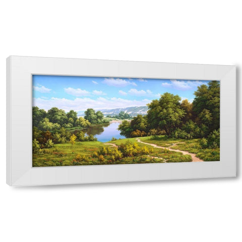 Russian spaces White Modern Wood Framed Art Print by Babichev, Vyacheslav