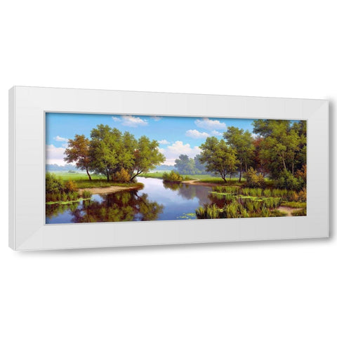 Silence  White Modern Wood Framed Art Print by Babichev, Vyacheslav