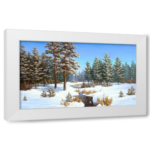 Winter White Modern Wood Framed Art Print by Babichev, Vyacheslav