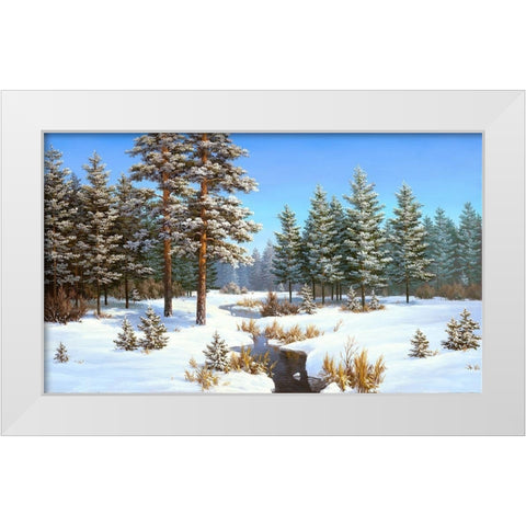 Winter White Modern Wood Framed Art Print by Babichev, Vyacheslav