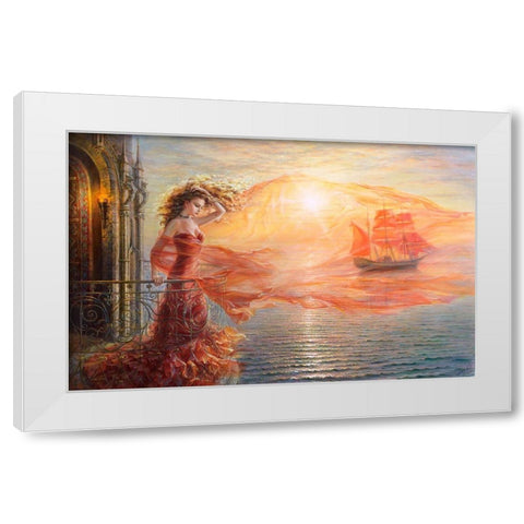 Dream White Modern Wood Framed Art Print by Dandorf, Olga