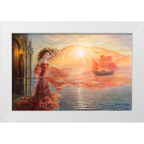 Dream White Modern Wood Framed Art Print by Dandorf, Olga