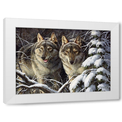 Bandits White Modern Wood Framed Art Print by Danchurova, Tatiana