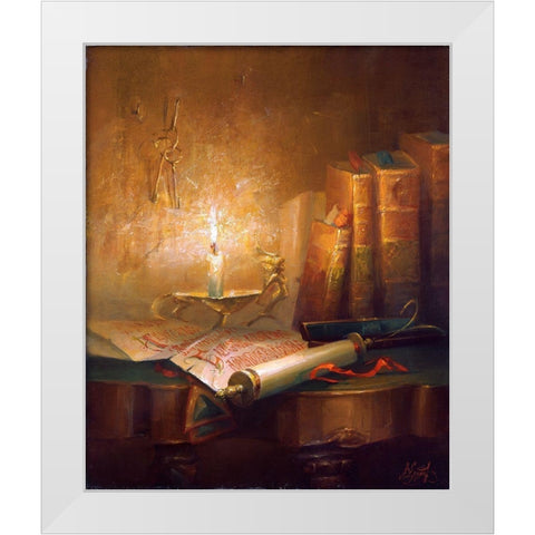 Old testaments White Modern Wood Framed Art Print by Ekimov, Vladimir