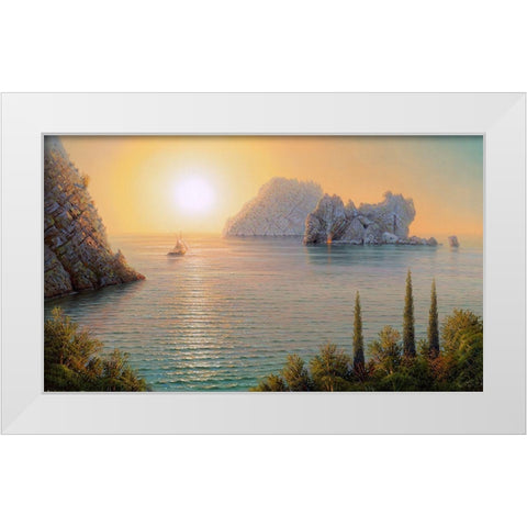 Adalary White Modern Wood Framed Art Print by Goryachev, Alexander
